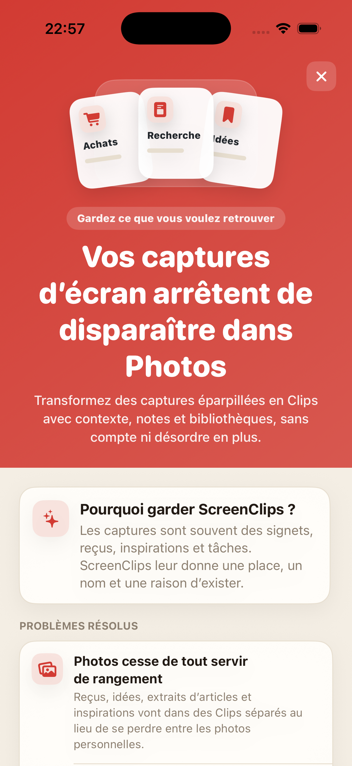 Écran ScreenClips Premium