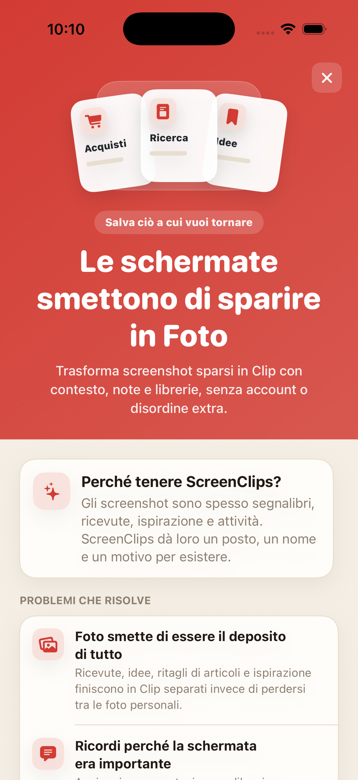 Schermata Premium di ScreenClips