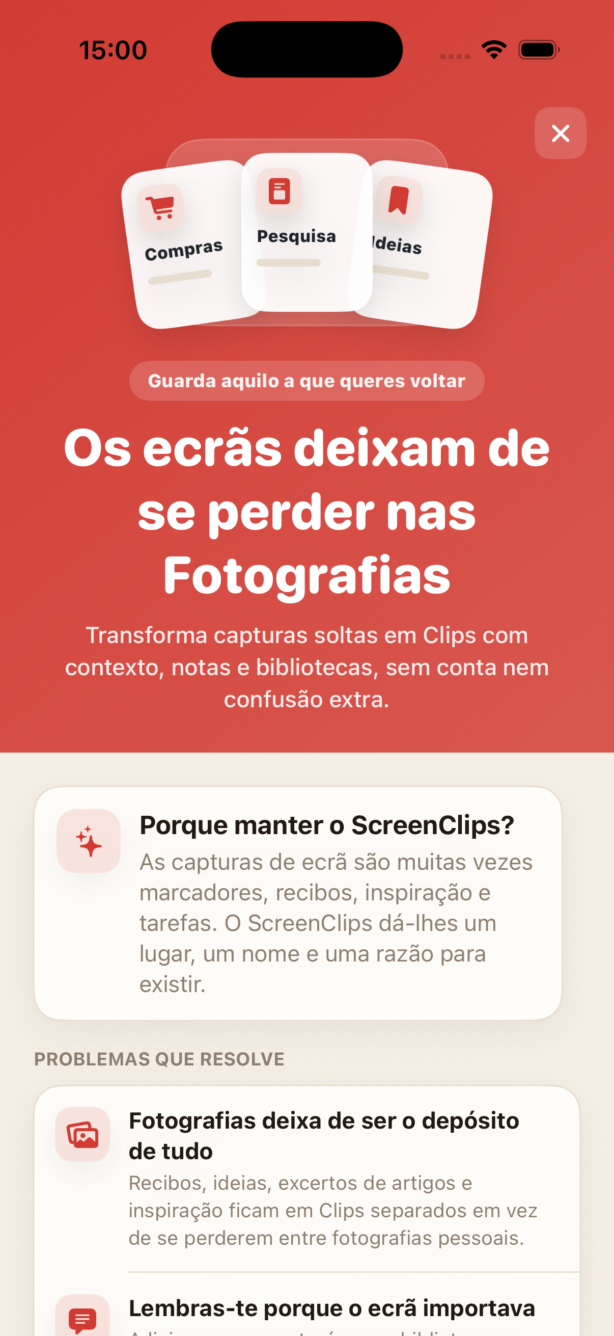 Ecrã ScreenClips Premium